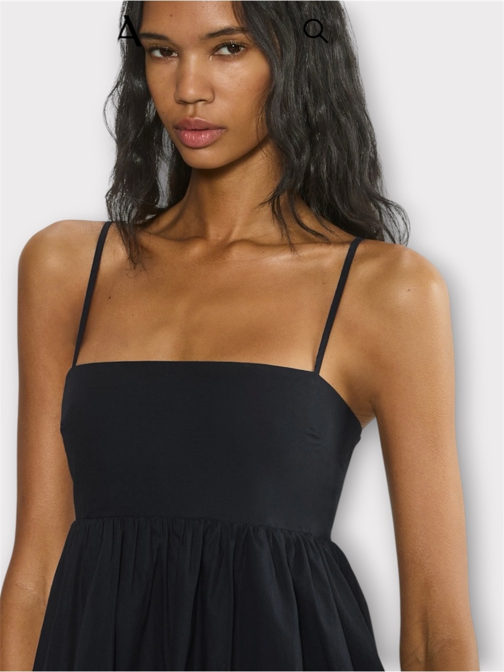 ARITZIA Sunday Best Elio Poplin Bubble Mini Dress Black Babydoll - Picture 4 of 16